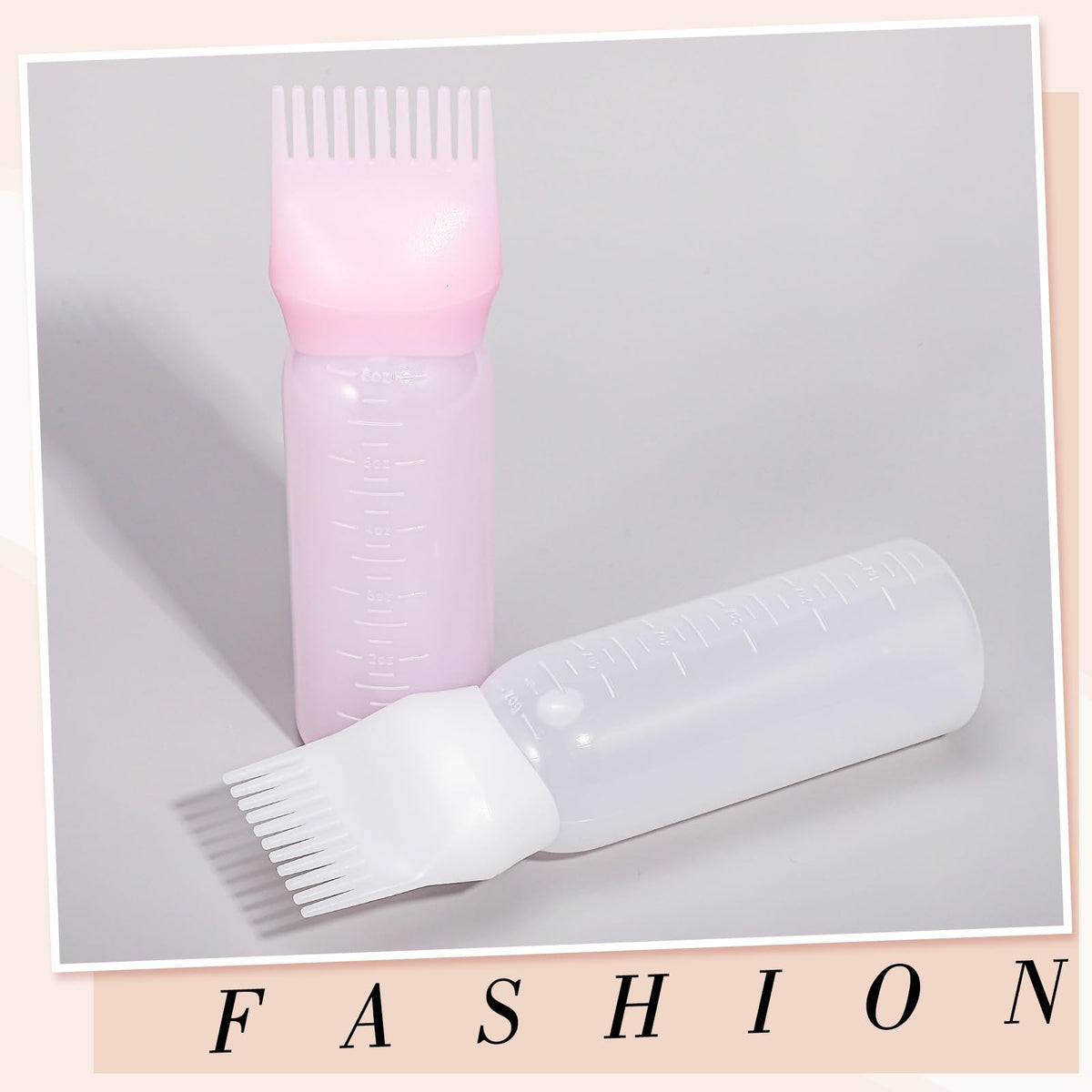 Three pack of Pimoys root comb applicator bottles arranged neatly for home hair care routines.