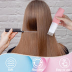 Bunrod root comb squeeze bottle being rinsed under water to demonstrate the washable and reusable feature