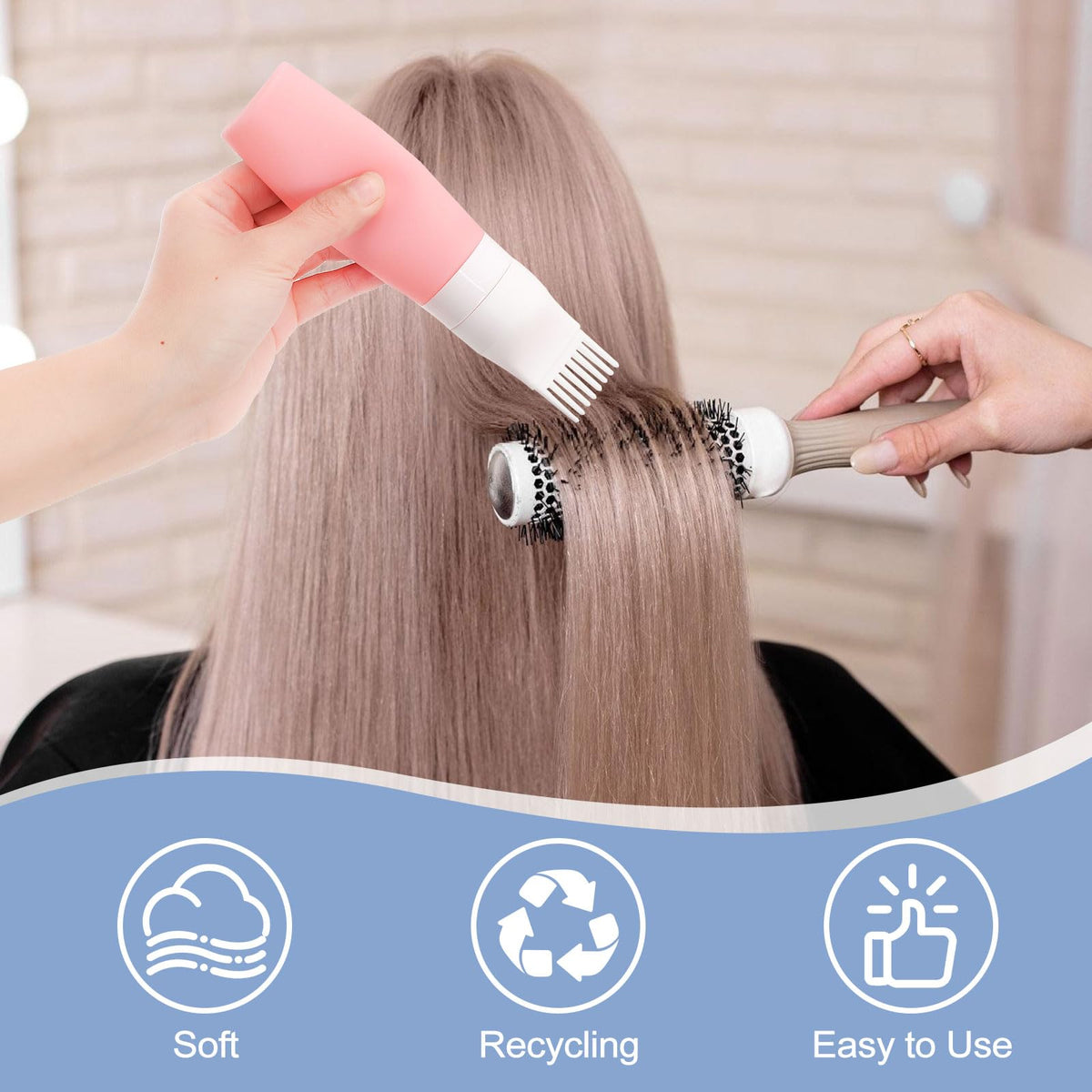 Side view of the Lapfoon hair oiling bottle highlighting the clear graduated measurement scale lines.