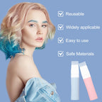Two pack of pink soft silicone scalp oil applicator bottles side by side for at-home hair coloring.