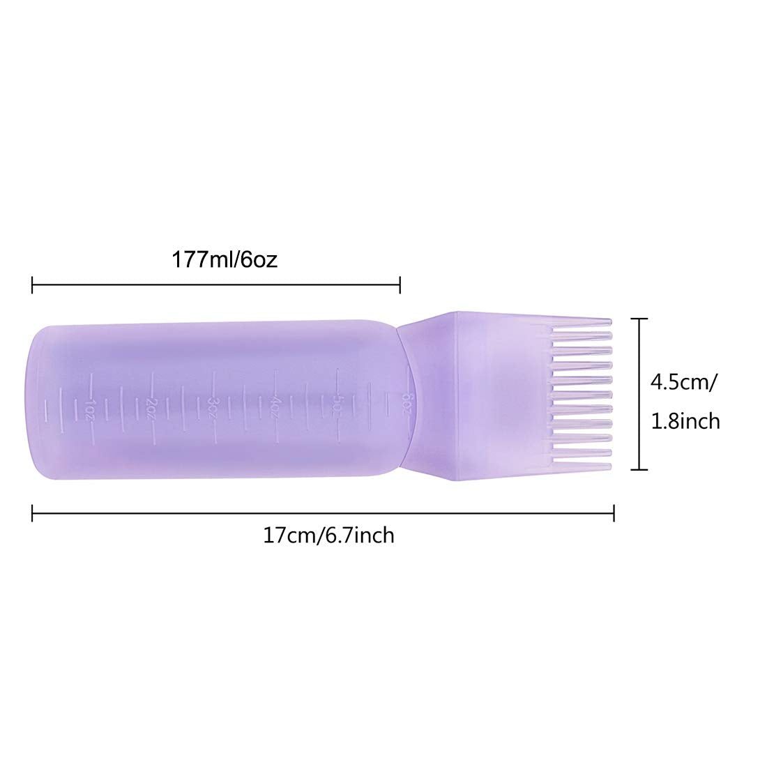 Yebeauty hair oil applicator bottle highlighting the built-in root comb head teeth