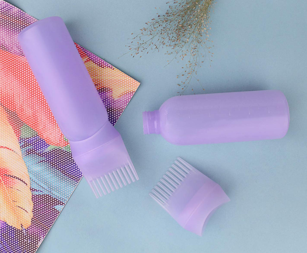 Close up of the graduated scale on the Yebeauty 6 Ounce applicator bottle