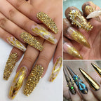 Professional nail art set with mixed shape metal charms