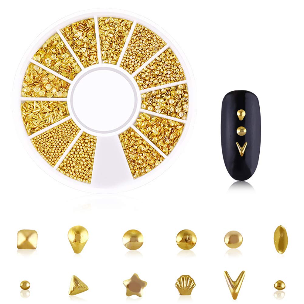 DANNEASY metallic openwork rivets and snowflake stars for professional nail design