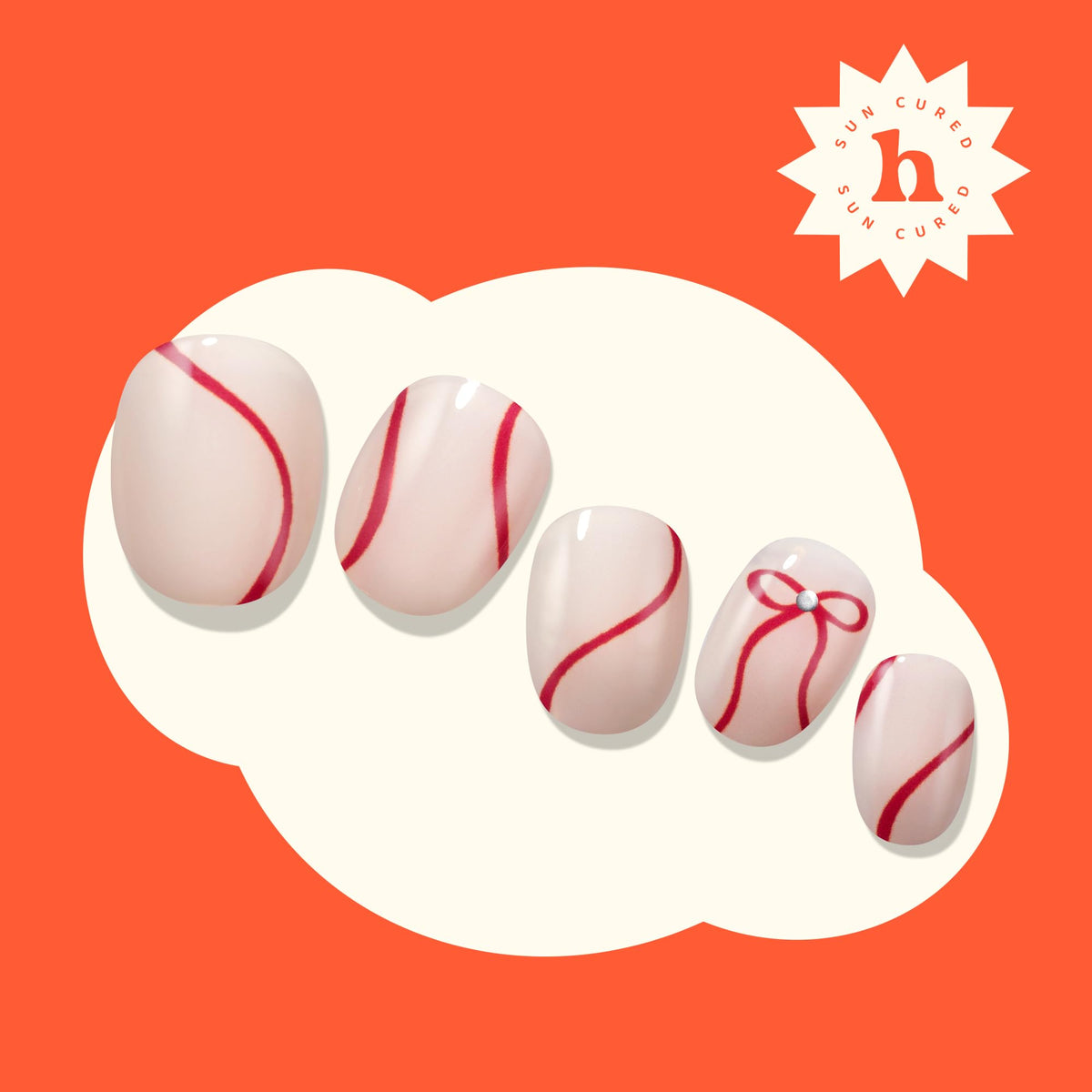 Side view of Heyhae nail strip packaging with branding