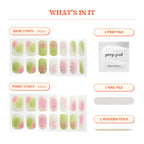 Contents of Heyhae nail kit including prep pad and file