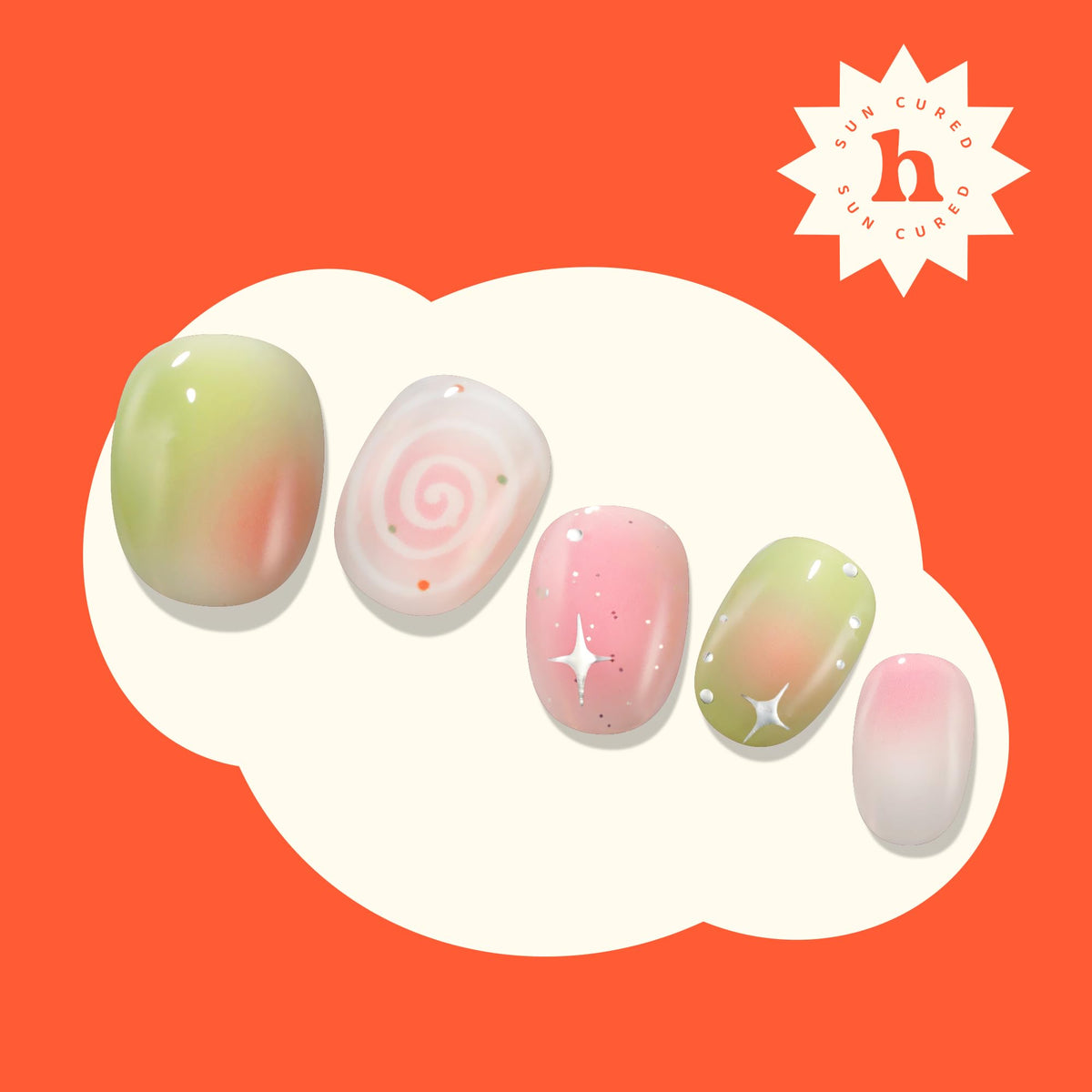 Instructions for using Heyhae gel nail strips at home