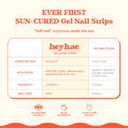 Close up of Heyhae Glow On Babe nail strips texture