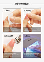 Ohora N Bare Crystal nail strips size variety display