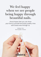 Finished manicure using Ohora N Bare Crystal salon quality strips