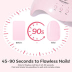 Professional manicure result using Modelones gel nail wraps