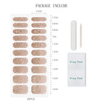 Model showing application of Jmeowio semi cured nail strips