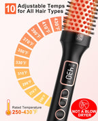 Nimmu 1.5 inch heated round brush barrel detail