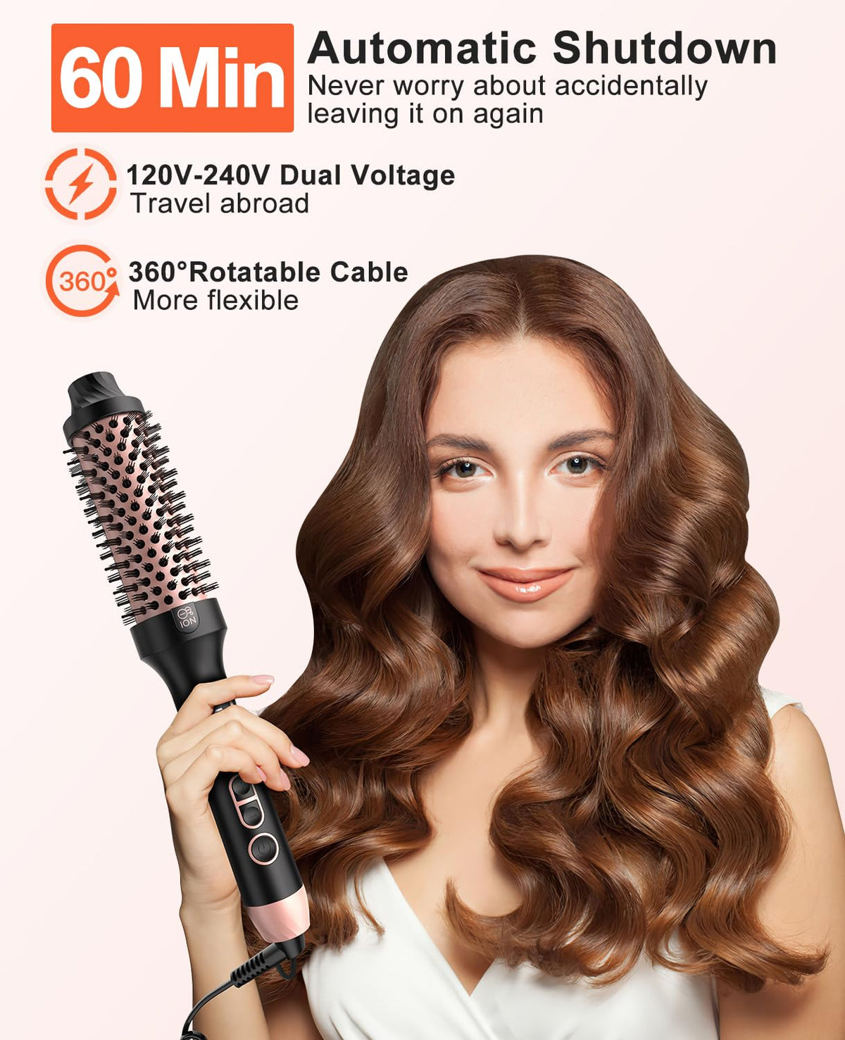 Nimmu thermal brush with swivel cord and plug