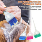 Top-down view of the 9-piece hair tinting applicator set.