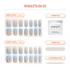 Heyhae gel nail strip application kit contents including file and stick