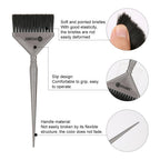 Close up of soft nylon bristles on professional hair tinting brush