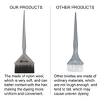 Silver finish hair coloring applicator brushes for salon use