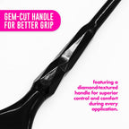 Close up of Colortrak Black Diamond gem cut handle texture