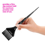 Colortrak hair brush showing tapered end for sectioning