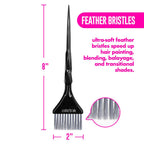 Colortrak feather bristle brush for balayage blending