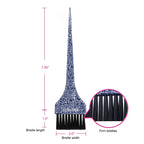 Two professional Colortrak hair dye brushes with animal print