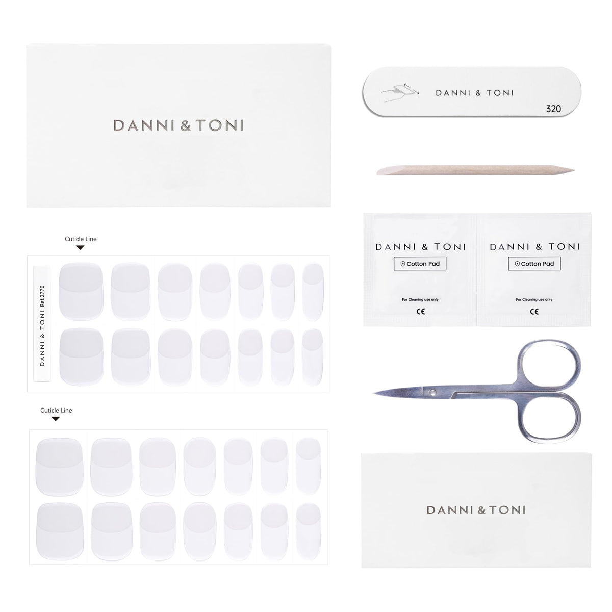 Danni & Toni Opal Veil gel nail strips 28 piece pack