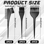 Bohuiz hair dye brush set showing various brush shapes and sizes