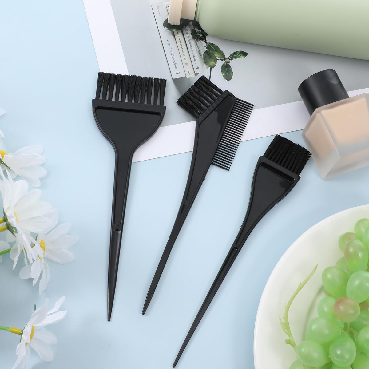 Bohuiz 9 Pcs hair dyeing brush set for precise root application