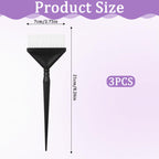 Close up of hair dye brush firm black bristles
