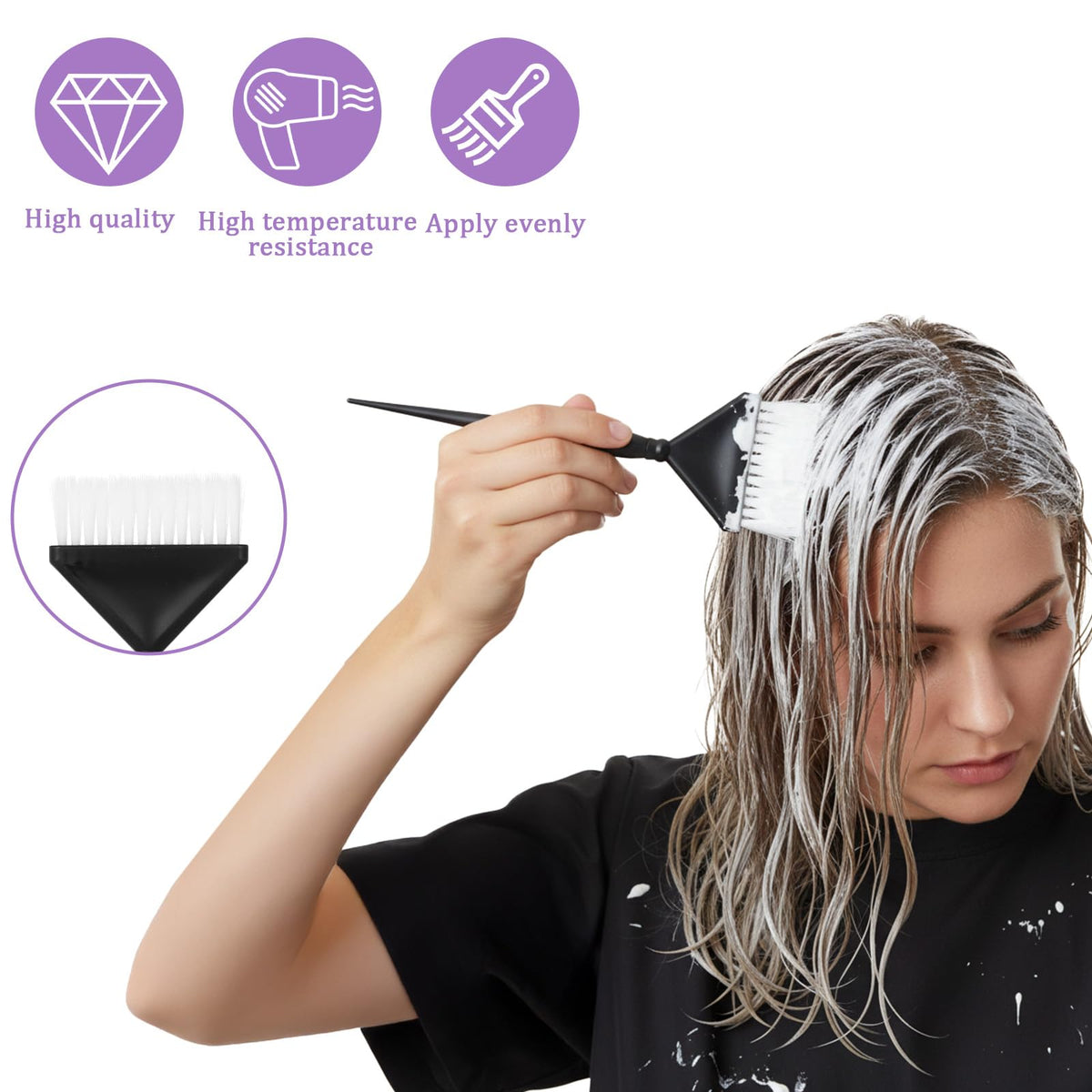 Hair dye brush set for home salon DIY tinting