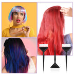 Ergonomic hair tint brush handles for precise application