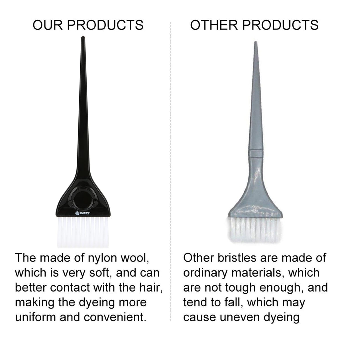 Professional hair dye brush kit for salon and home use