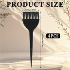 Close up of high density black hair dye brush bristles