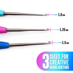 Professional hair highlighting tools with ergonomic handles