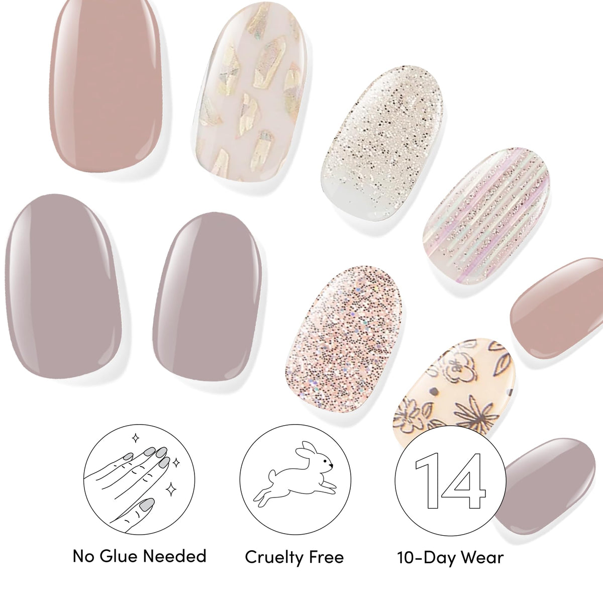 Application tools included with Dashing Diva nail kit