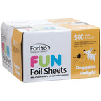 Close up of ForPro professional hair foil texture and dog design