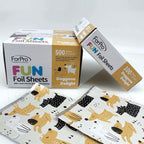 Detailed view of 500 count ForPro embossed aluminum foil sheets