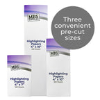 Lightweight translucent highlight strips used on a hair mannequin section