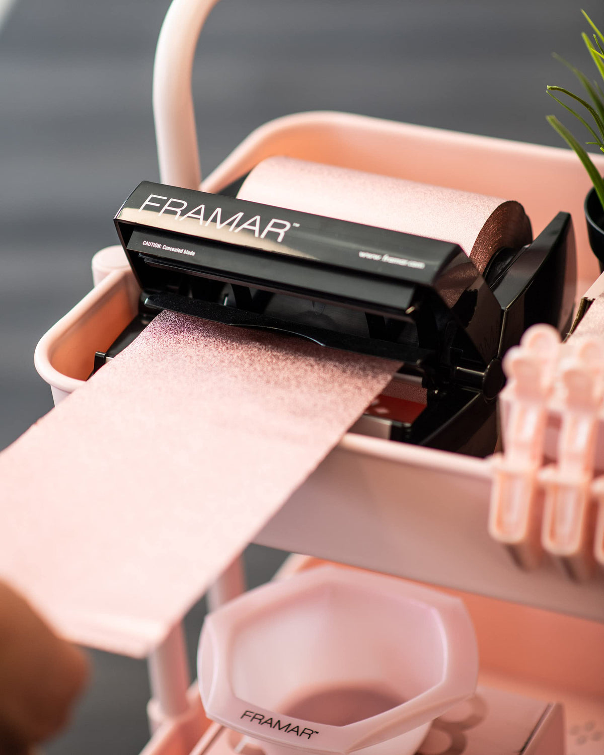 Framar aluminum hair highlighting foil roll in rose gold