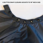 ForPro salon cape adjustable snap closure detail