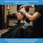 Water resistant salon cape for chemical treatments