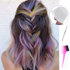 Hair coloring brush and clips for salon-style results
