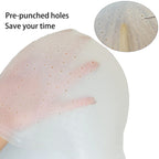 Reusable white silicone highlight cap with pre-punched holes