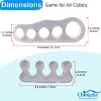 Side profile of Chiroplax lavender toe spacers for hammer toes.