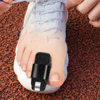 Man and woman using toe straightener for alignment