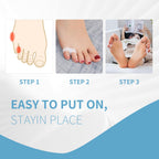 Pinky toe separator showing dual hole design