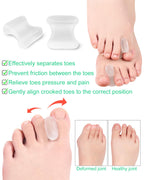 Soft silicone bunion corrector pads set of 12