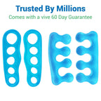 Two pairs of VIVEsole medium toe separators on display