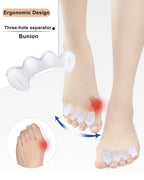 Detailed view of Golbylicc silicone gel separators for hammertoes